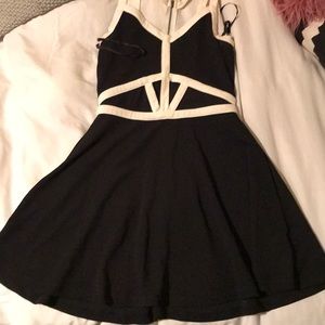 Black and white cut out dress